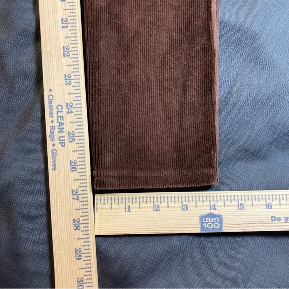 SPANX Chocolate Brown Corduroy‎ Leggings Slim Fit Wide Waistband - Picture 3 of 10